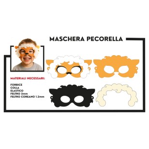 cartamodello per realizzare una maschera di carnevale di feltro con animali pdf gratuito download pecora