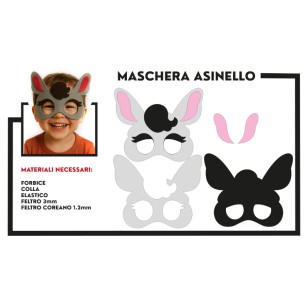 cartamodello per realizzare una maschera di carnevale di feltro con animali pdf gratuito download asino