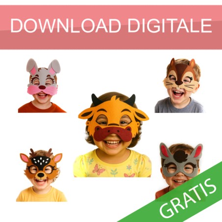 cartamodello per realizzare una maschera di carnevale di feltro con animali pdf gratuito download