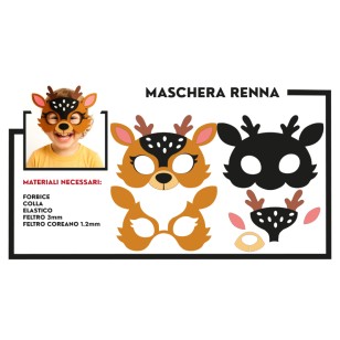 cartamodello per realizzare una maschera di carnevale di feltro con animali pdf gratuito download renna