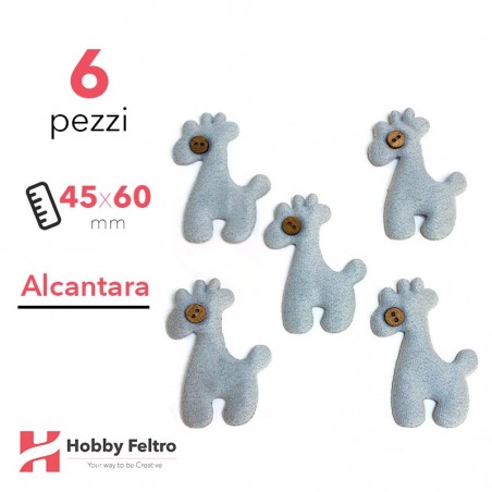 Giraffe Alcantara 6 Pezzi Grigio Marino COD.05