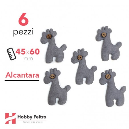 Giraffe Alcantara 6 Pezzi Grigio Scuro COD.06