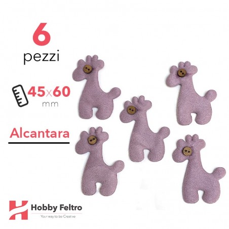 Giraffe Alcantara 6 Pezzi Lilla COD.07