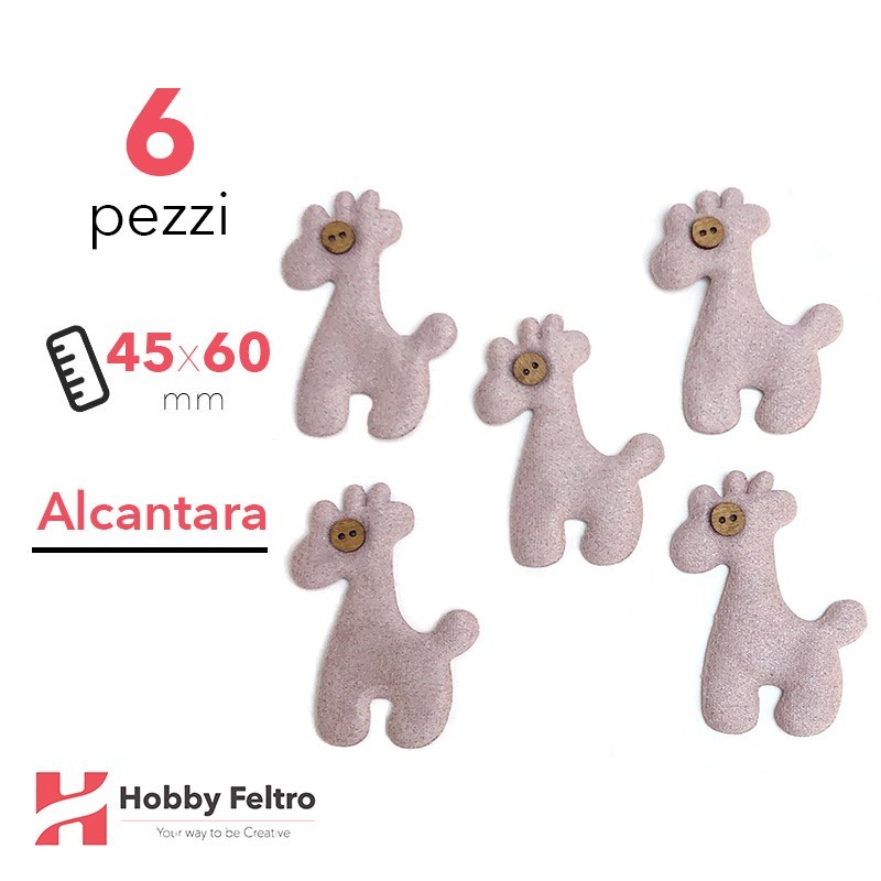 Giraffe Alcantara 6 Pezzi Rosa Irisè COD.08