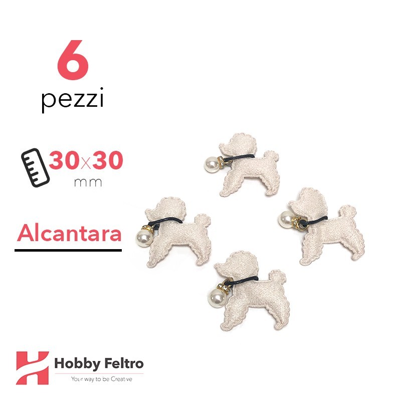 Barboncino Alcantara 6 Pezzi Bianco Avorio COD.01
