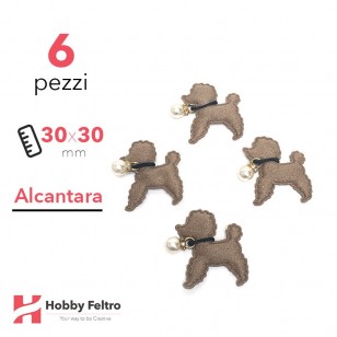 Barboncino Alcantara 6 Pezzi Marrone Tabacco COD.02