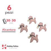 Barboncino Alcantara 6 Pezzi Rosa Cipria COD.09