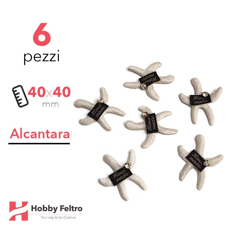 Stelle Marine Alcantara 6 Pezzi Bianco Avorio COD.01
