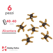 Stelle Marine Alcantara 6 Pezzi Giallo Senape COD.03
