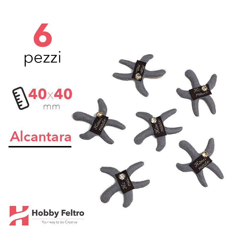 Stelle Marine Alcantara 6 Pezzi Grigio Scuro COD.06
