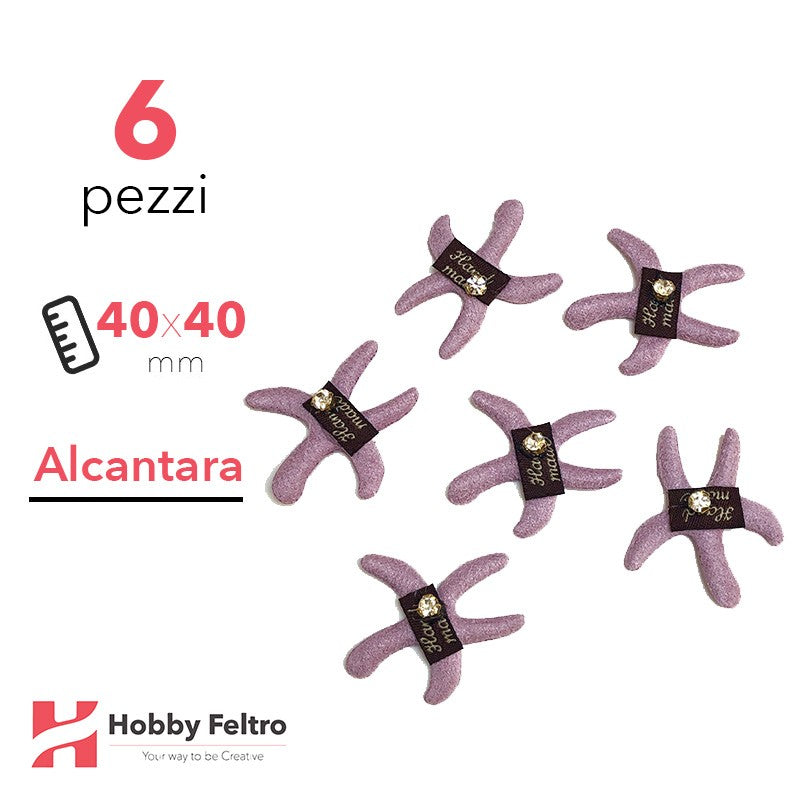 Stelle Marine Alcantara 6 Pezzi Lilla COD.07