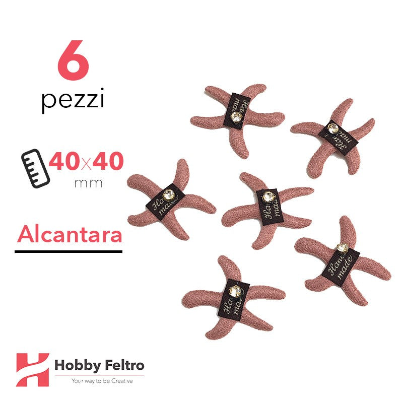 Stelle Marine Alcantara 6 Pezzi Rosa Veneziano COD.10