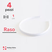 Cerchietto per Capelli Raso 1cm Kit 4 Pezzi Bianco COD.01