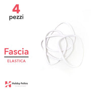 Fascia Elastica per Bambina Confezione 4 Pezzi Bianco COD.01