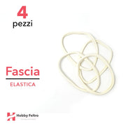 Fascia Elastica per Bambina Confezione 4 Pezzi Panna COD.02