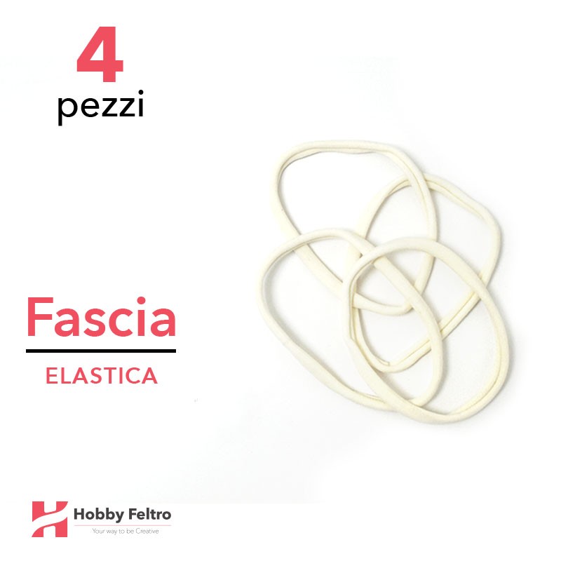 Fascia Elastica per Bambina Confezione 4 Pezzi Panna COD.02