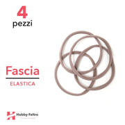 Fascia Elastica per Bambina Confezione 4 Pezzi Rosa Écru COD.03