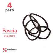 Fascia Elastica per Bambina Confezione 4 Pezzi Marrone COD.04