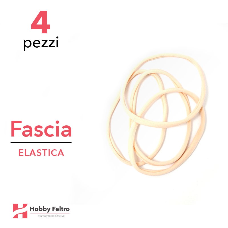 Fascia Elastica per Bambina Confezione 4 Pezzi Pesco COD.07