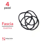 Fascia Elastica per Bambina Confezione 4 Pezzi Grigio COD.12