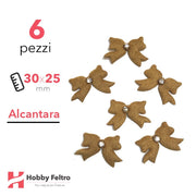 Fiocchetti Strass Alcantara 6 Pezzi Giallo Senape COD.03
