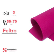 Feltro 50x70cm 3mm Fucsia Scuro COD.07