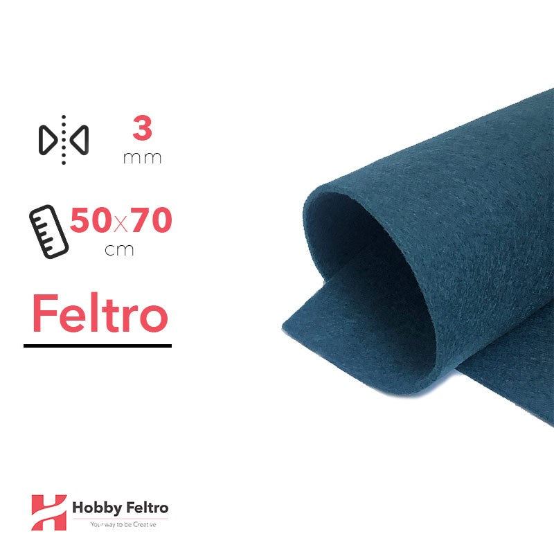 Feltro 50x70cm 3mm Petrolio COD.56