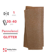 Pannolenci Glitter Tinta Unita 30x40cm 1mm BISCOTTO COD.39