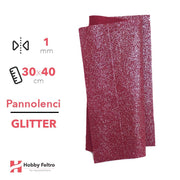 Pannolenci Glitter Tinta Unita 30x40cm 1mm BORDEAUX COD.52