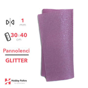 Pannolenci Glitter Tinta Unita 30x40cm 1mm ROSA LILLA COD.68