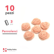 Rosa Piccola Pannolenci 10 Pezzi Fiori di Arancio COD.76