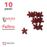 Kit Stella Alpina Piccola in Feltro 10 Pezzi 4,5x4,5cm Colore a Scelta