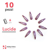 Clip per Capelli 6cm Kit 10 Pezzi Color Lucido Rosa Scuro COD.02