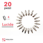 Clip per Capelli 6cm Kit 20 Pezzi Color Lucido Argento COD.07