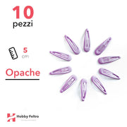 Clip per Capelli 5cm Kit 10 Pezzi Color Opaco Lilla COD.05