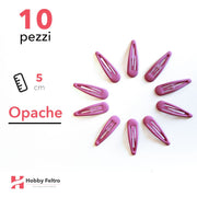 Clip per Capelli 5cm Kit 10 Pezzi Color Opaco Fucsia Scuro COD.06