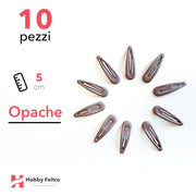Clip per Capelli 5cm Kit 10 Pezzi Color Opaco Fango COD.08