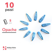 Clip per Capelli 5cm Kit 10 Pezzi Color Opaco Celeste COD.10