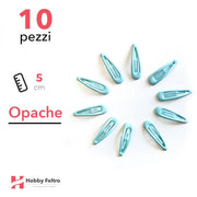 Clip per Capelli 5cm Kit 10 Pezzi Color Opaco Verde Acqua COD.11