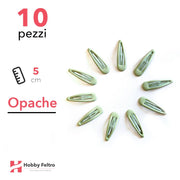 Clip per Capelli 5cm Kit 10 Pezzi Color Opaco Verde Pallido COD.13