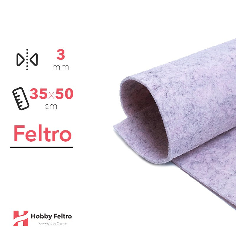 Feltro 35x50cm 3mm Lavanda Rosata COD.80