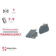 Portamonete in Pannolenci Piccoli Grigio 1mm 7x9cm COD.03