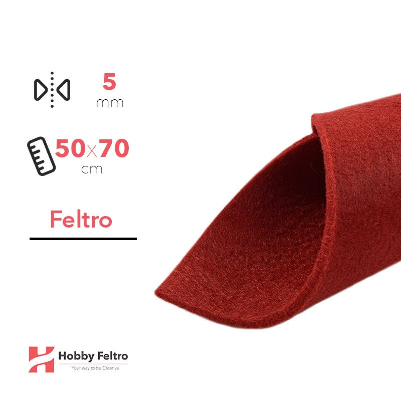 Feltro Rosso 5mm 50x70cm COD.03