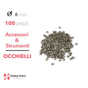 Occhielli metallici per tessuti KIT 100 pezzi