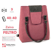 Borsa Zaino in Feltro Prugna Antracite COD.70-34
