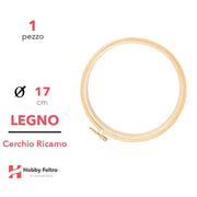 Cerchio da Ricamo punto croce in Legno 17cm