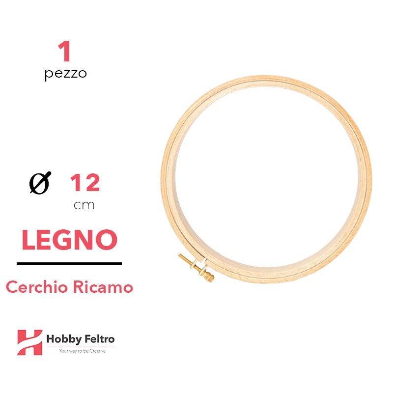 Cerchio da Ricamo punto croce in Legno 12cm