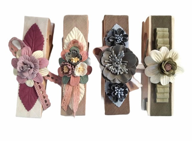 Mollette in legno segnaposto 12cm KIT 5 Pezzi