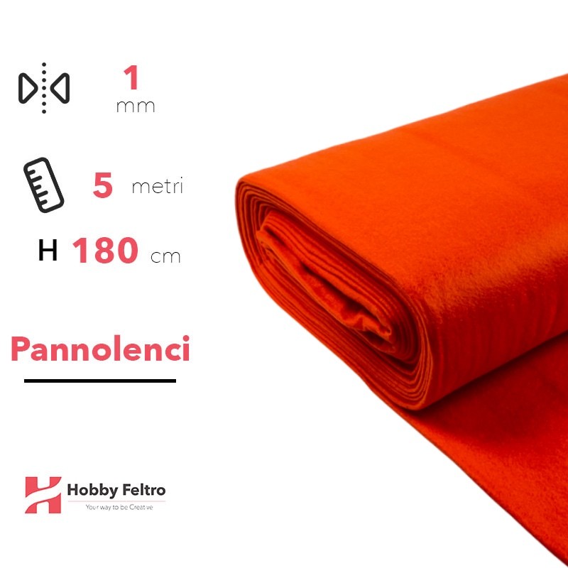 Pannolenci color Arancio 5 metri x 180cm COD.416