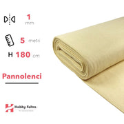 Pannolenci color Avorio 5 metri x 180cm COD.660